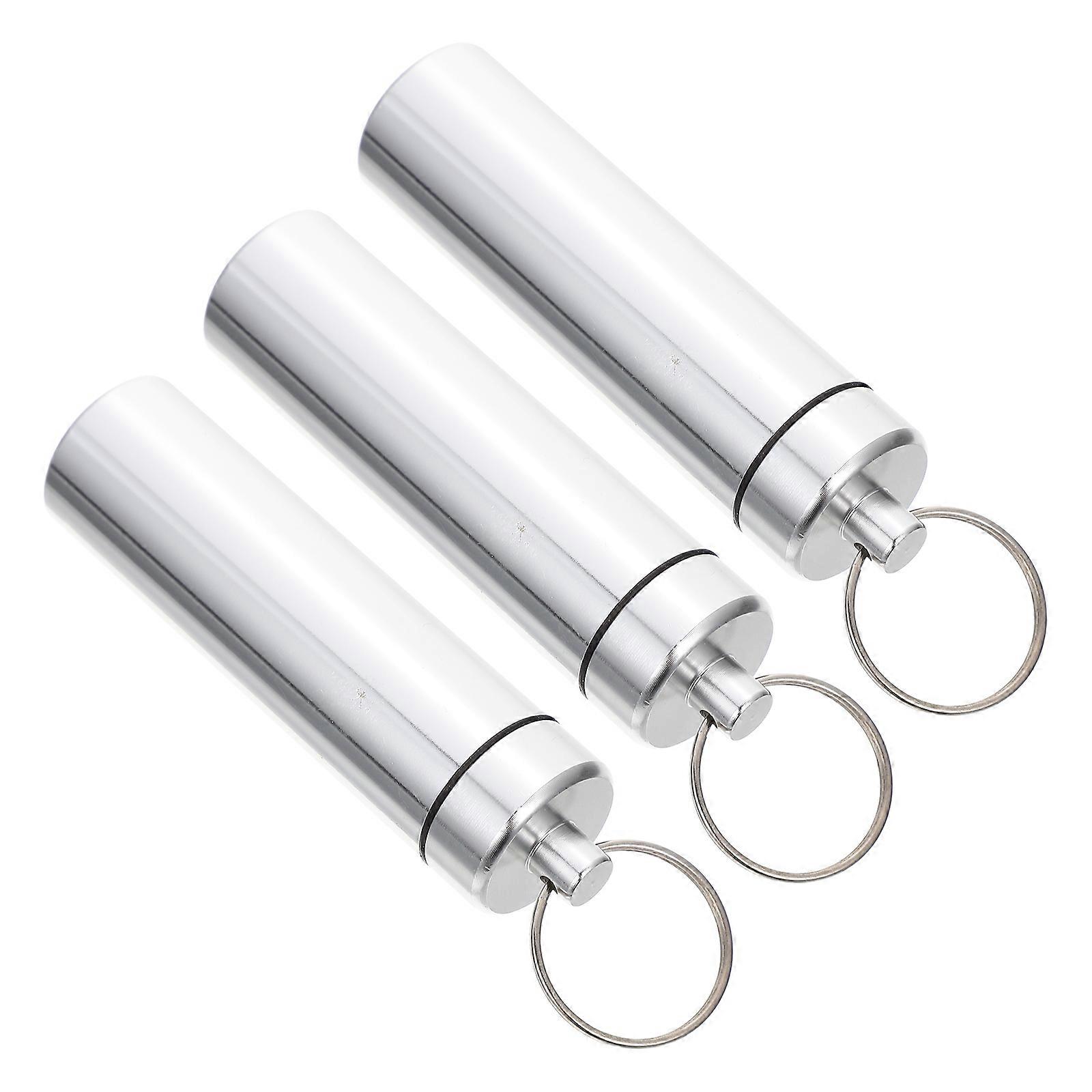 Mini Metal Toothpicks Holder Rectangular Aluminum Alloy Travel Accessories Portable Storage 8.00X2.30X2.30CM 3Pcs
