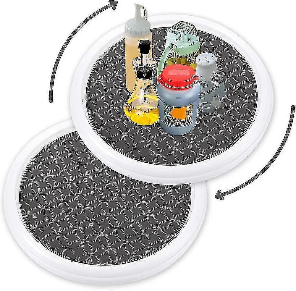 2 Pcs Heilwiy Spice Rack Turntable Organizer for Kitchen Fridge Storage