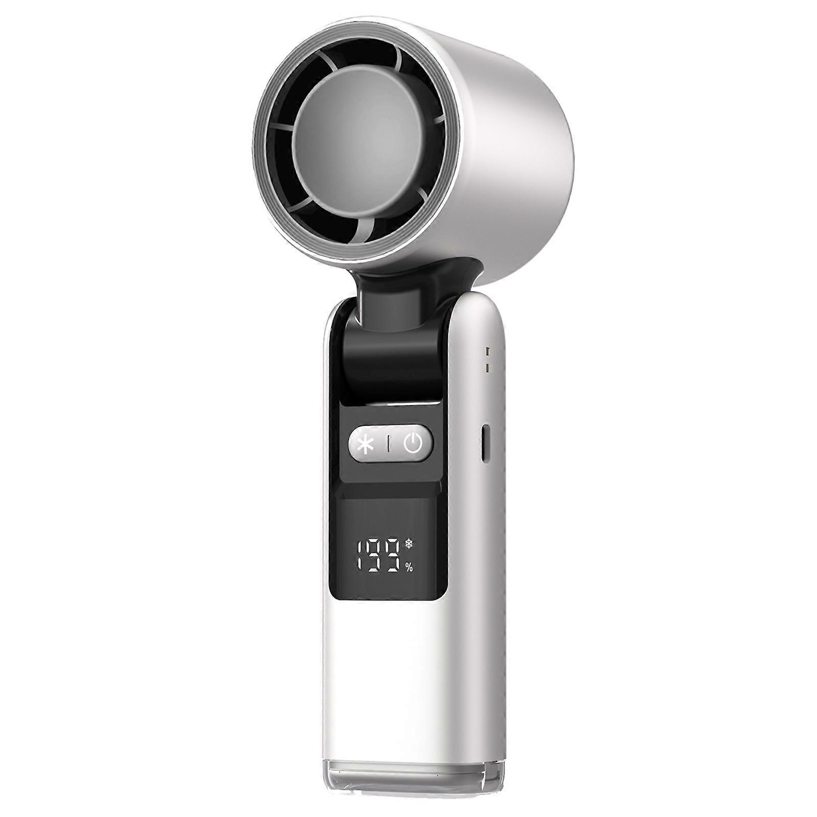 מאוורר ידני חיצוני נטען מפוח אוויר מתכוונן 199 מהירויות מאוורר קירור 4000mah לנסיעות לשימוש תעשייתי חיצוני לבן