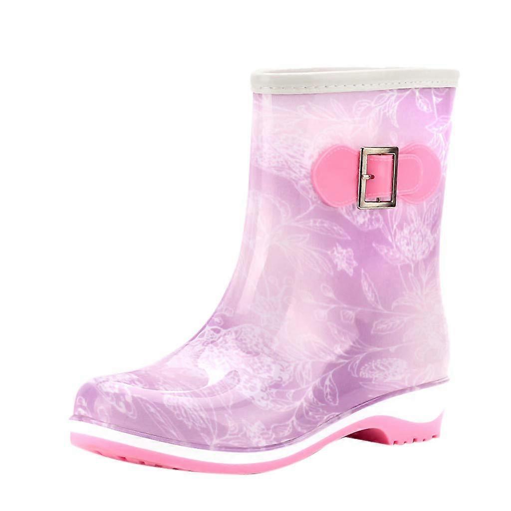 Regen boots, slipresistant, round toe, midcalf rain boots 38.5 EU Purple