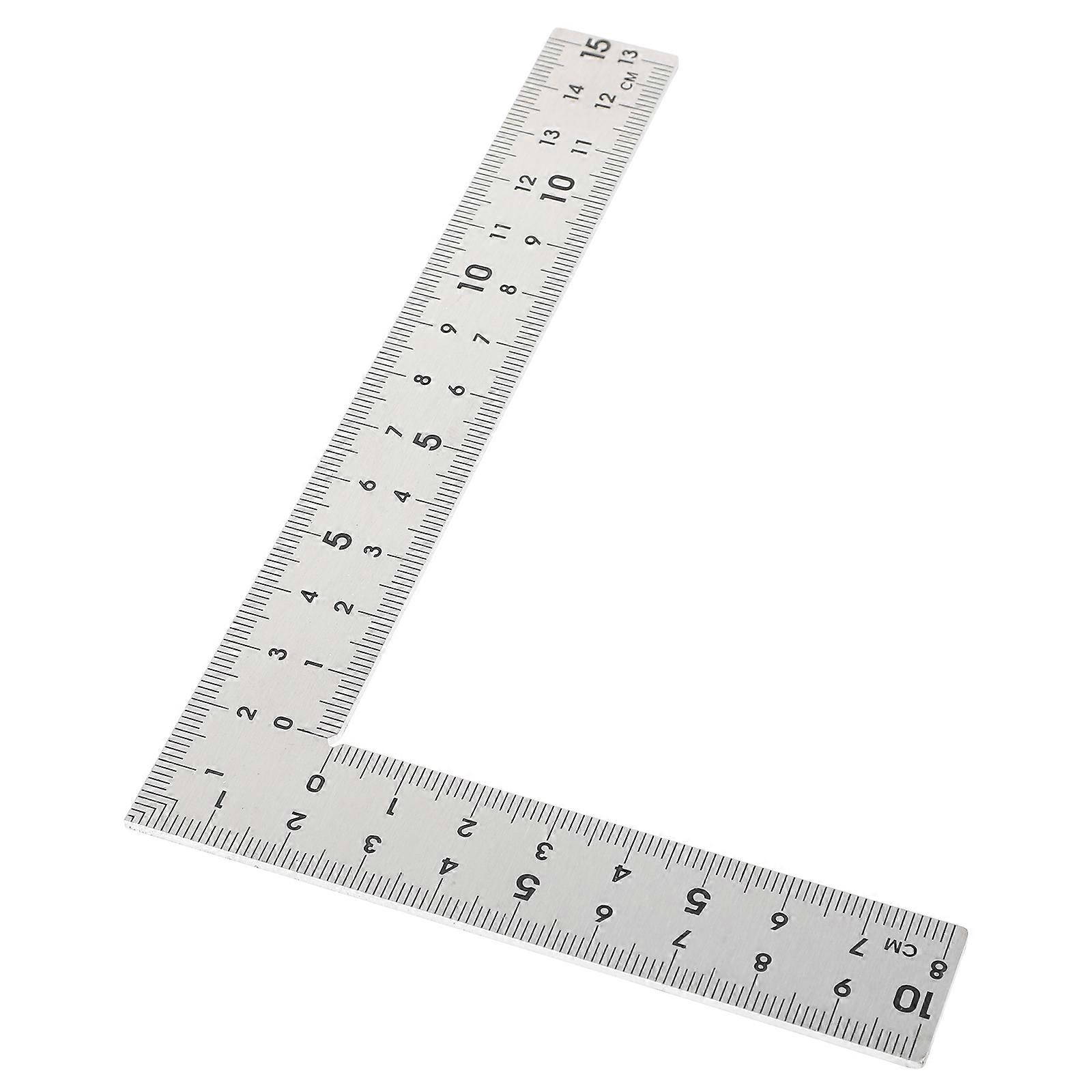Woodworking Square Ruler Carpenter Layout Measuring Tool Professional Use Silver 15.20X10.20X0.10CM Accurate Measurement at Various Angles 1Pack