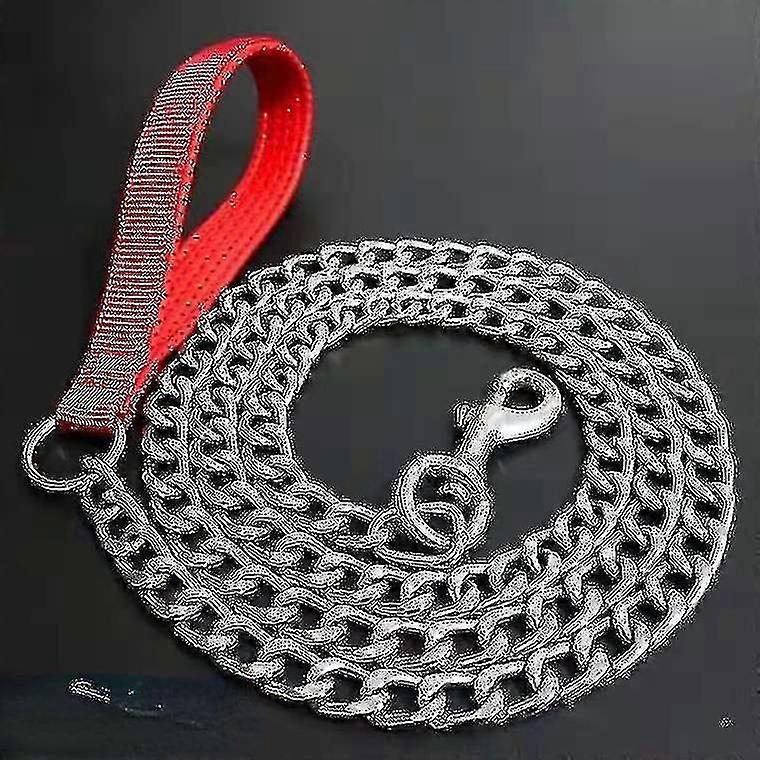 アンチバイトドッグトラクションアイアンチェーンドッグリーシュプラスフォームアンチスライス小型、中型、大型犬チェーンメタルドッグチェーン