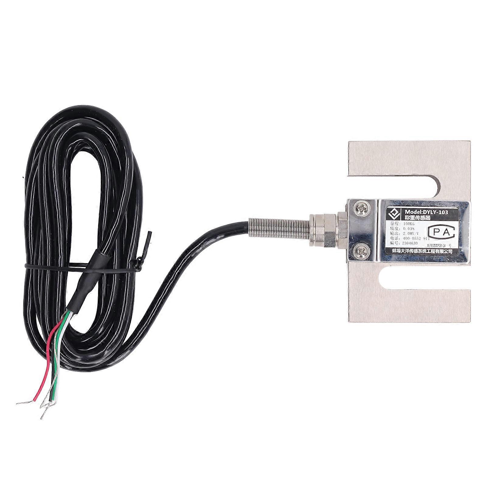 Load Cell Weight Sensor S Type Beam Scale Sensor Pull Pressure Compression Tension Force Sensor 100 kg / 220.46 Lb