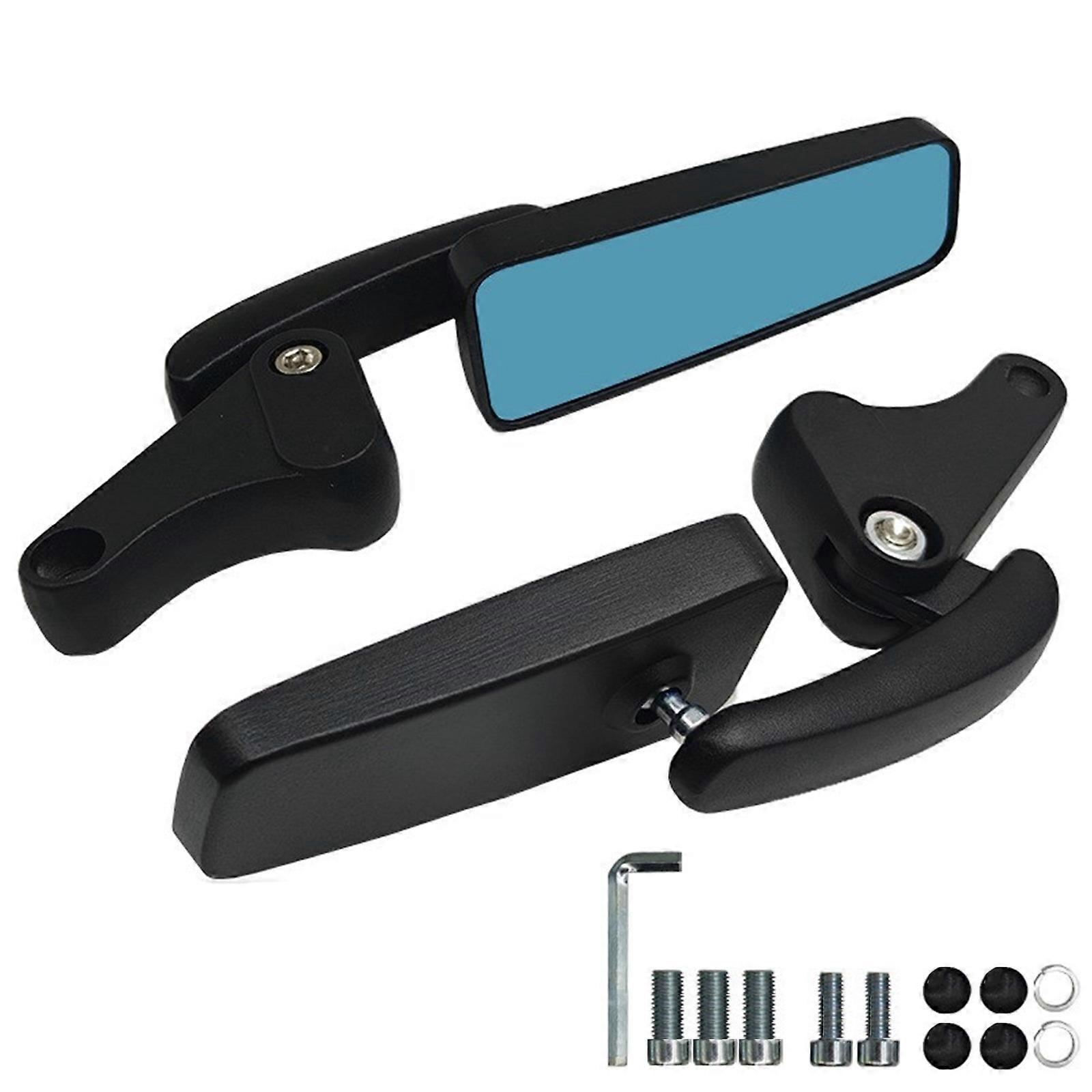 Motorbike Rear View Mirror Modification Accessory Motorcycle Scooter Rearview Mirror Handlebar Mount Rectangle Mirrors Multicolor