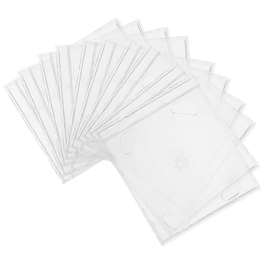 10pcs CD DVD Storage Boxes Plastic Case Replacement Disc Holder