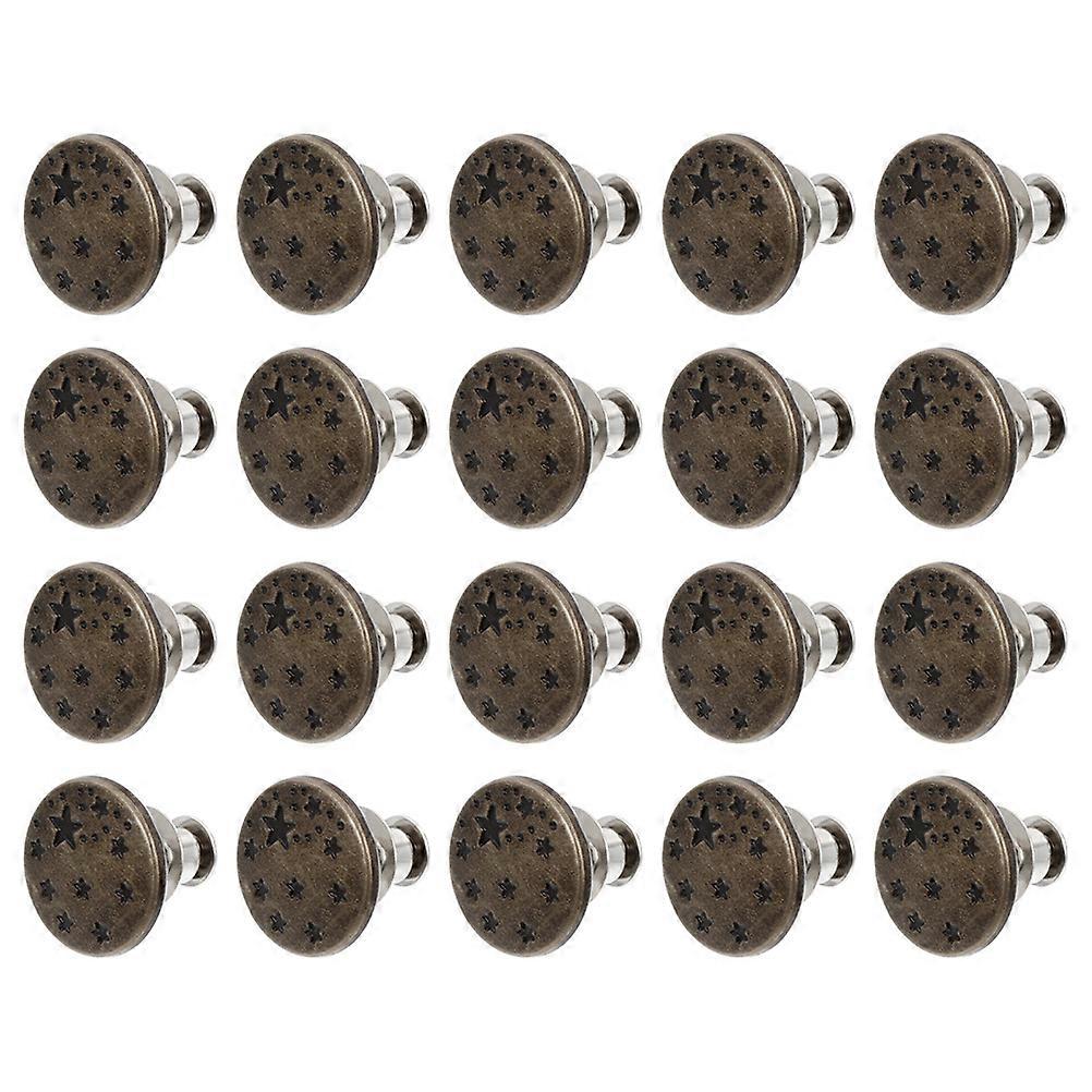 Replacement Pants Buttons Jeans Replacement Buttons Daily Use Dark Brown 1.7X2X2CM Simple Design 30Pcs