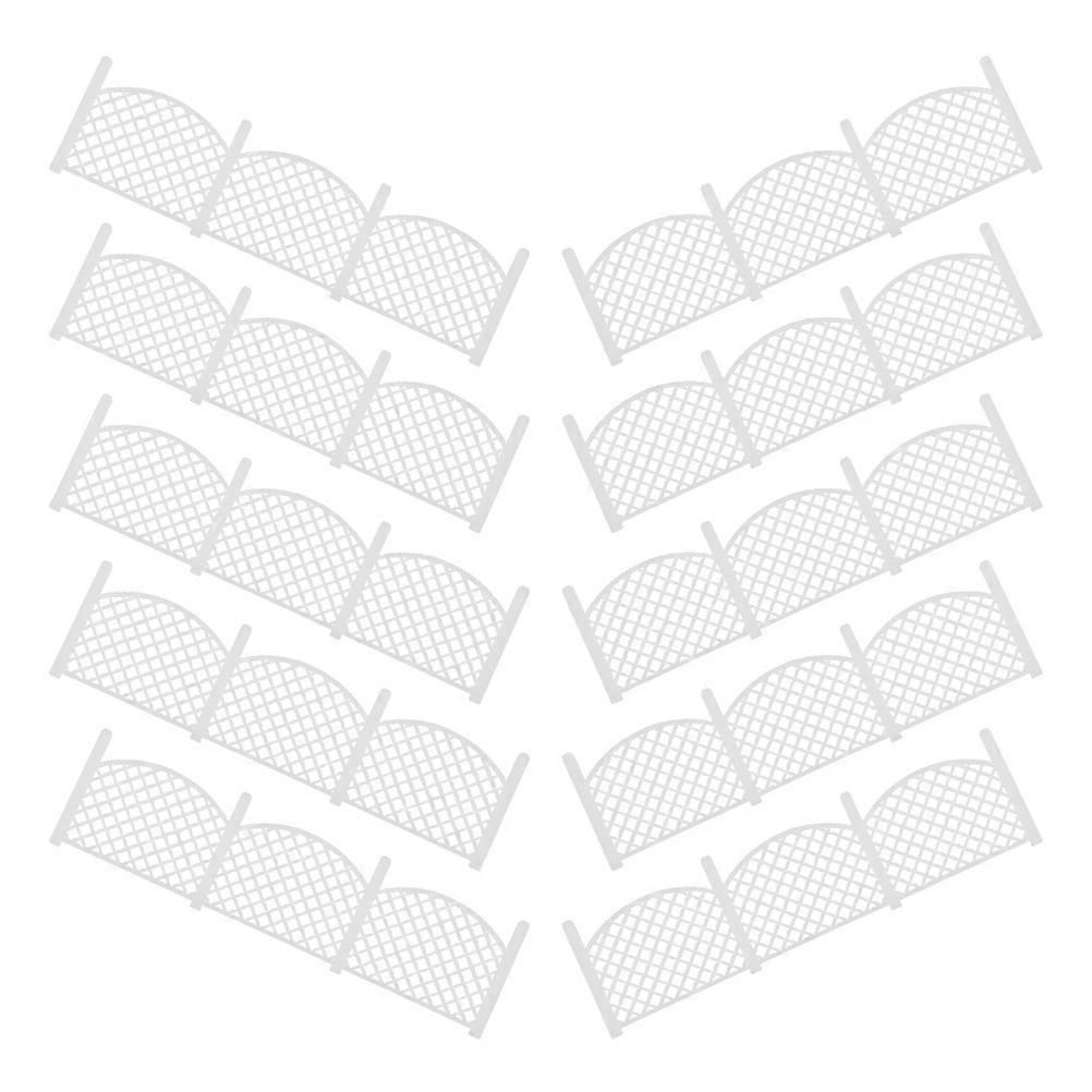 White ABS Mini Fence for Decoration with Fine Workmanship and Realistic Modeling 10pcs
