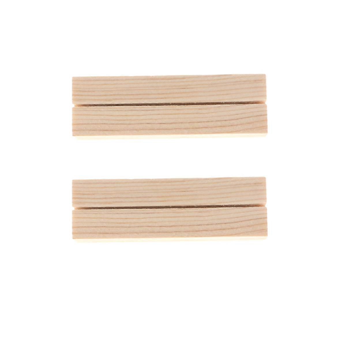 Wooden Photo Holder for Decoration with Sturdy Base Warm Light Yellow Color Perfect for Parties and Events 10 x 2.7cm