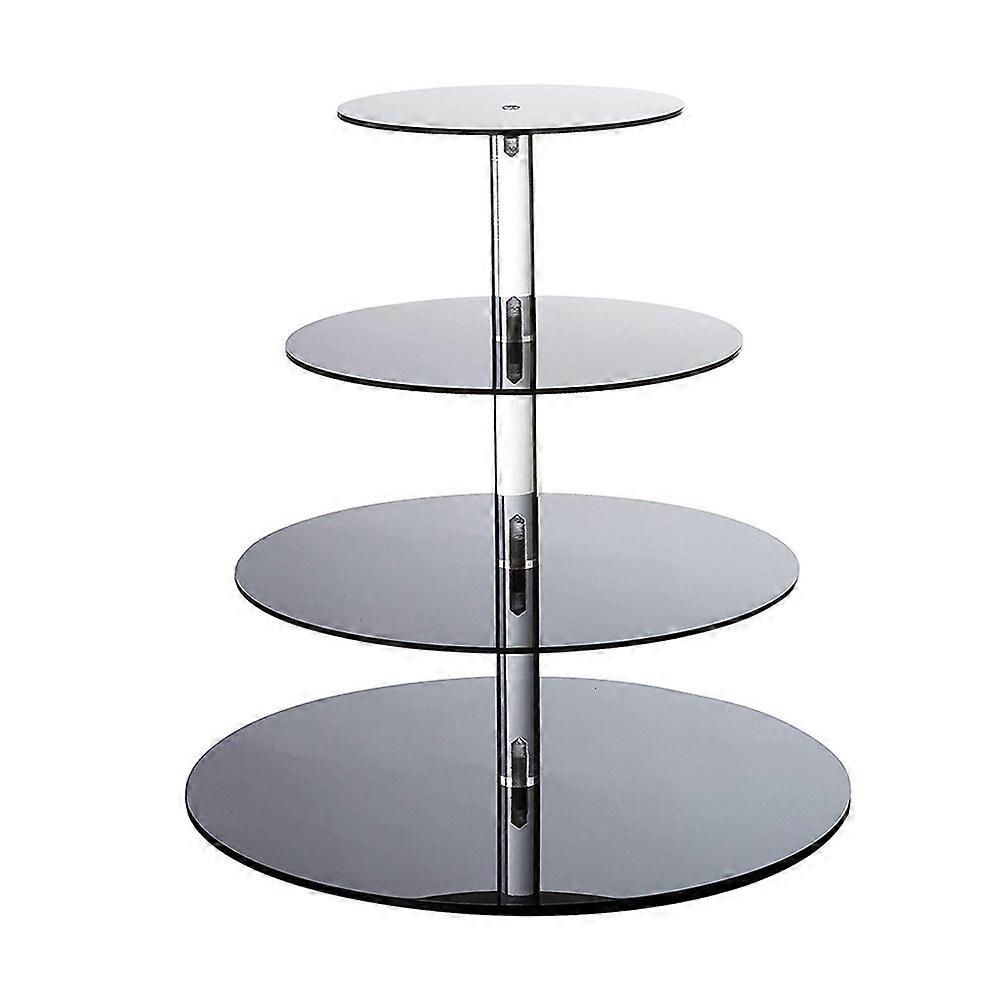 Cupcake Stands Dessert Display Stand Stackable 30 x 30 x 30.5 cm For Home Users Event Planners Black 1Pcs