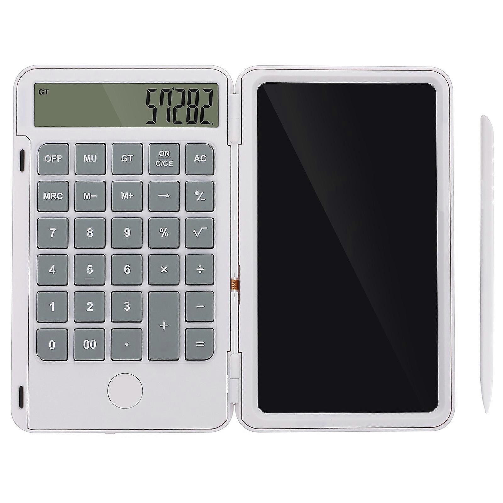 Professional Handwriting Board Calculator for Students and Office Workers 1 Set White