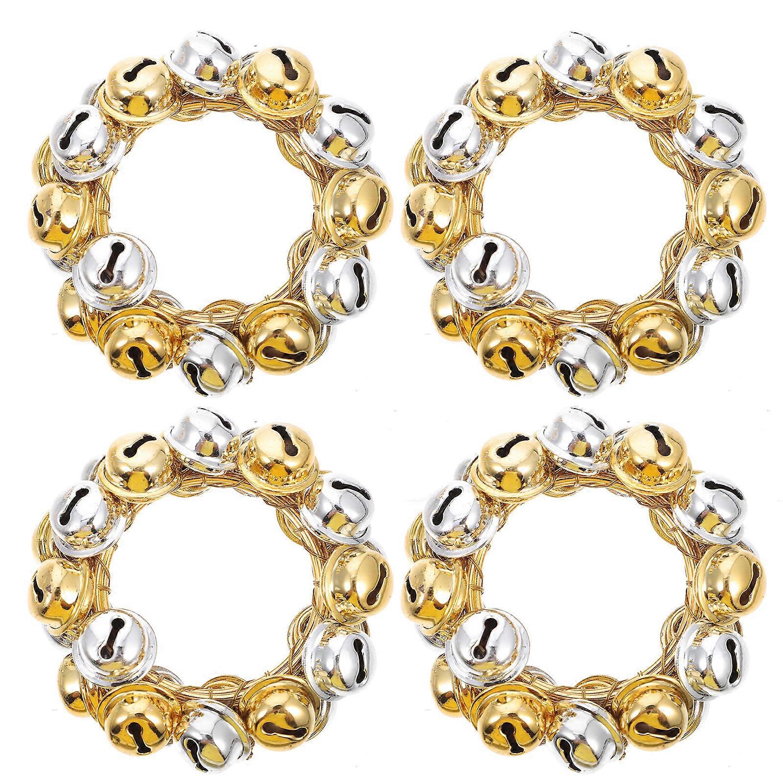 Holiday Napkin Bell Shape Table Decoration Elegant 4Pcs