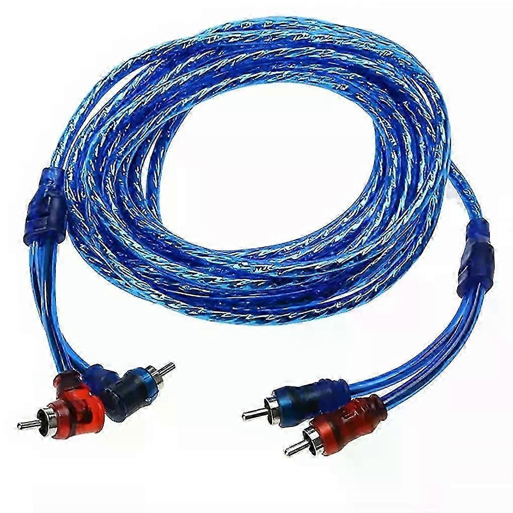 8m Car Audio Speaker Wire Cables 2RCA-2RCA Amplifier Subwoofer Speaker Installation Harness Wiring Kits