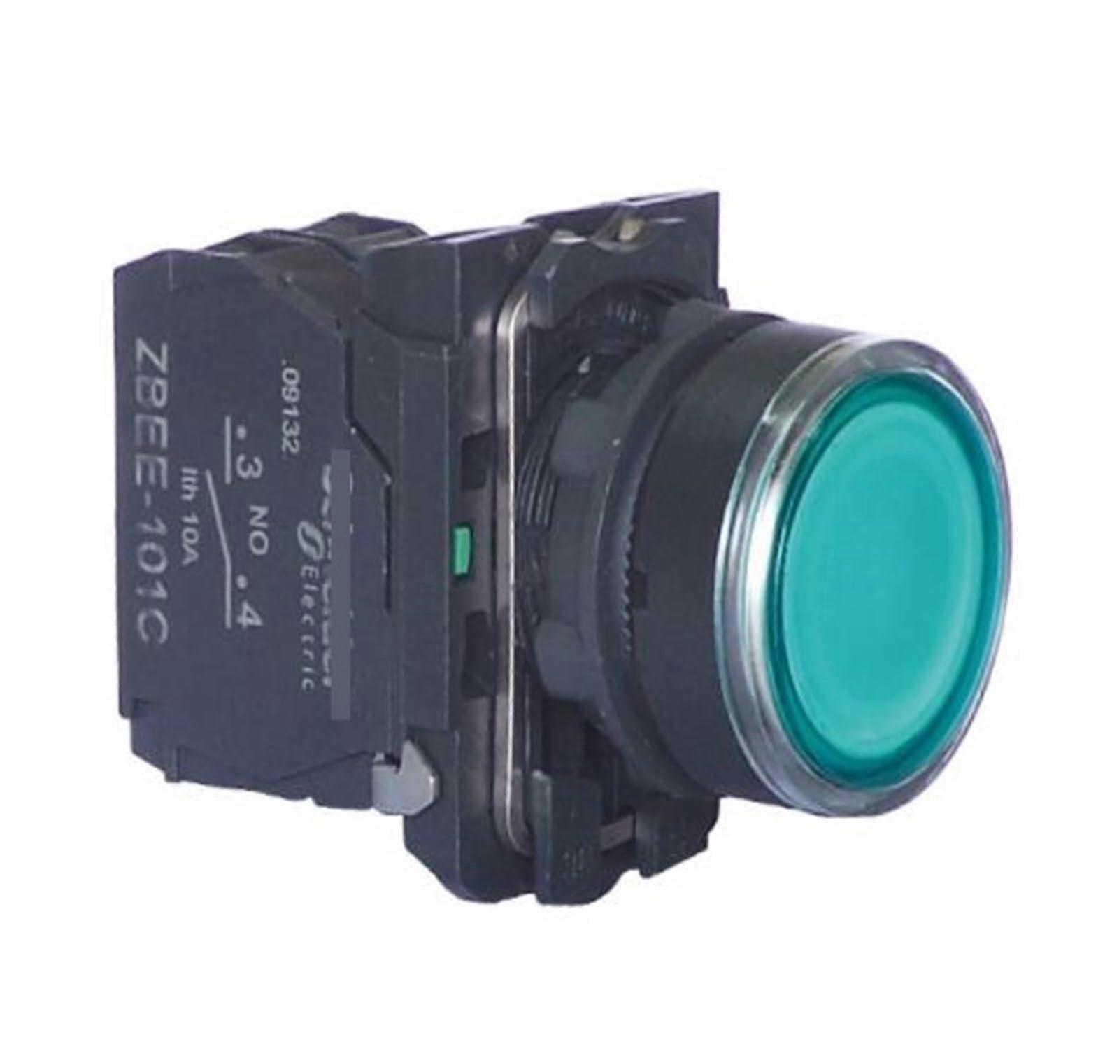 XB5AW33B1 XB5AW33B1C ZB5AW333C ZB5AW0B31C Green, flush, LED, 1 NC contact, 24 VAC