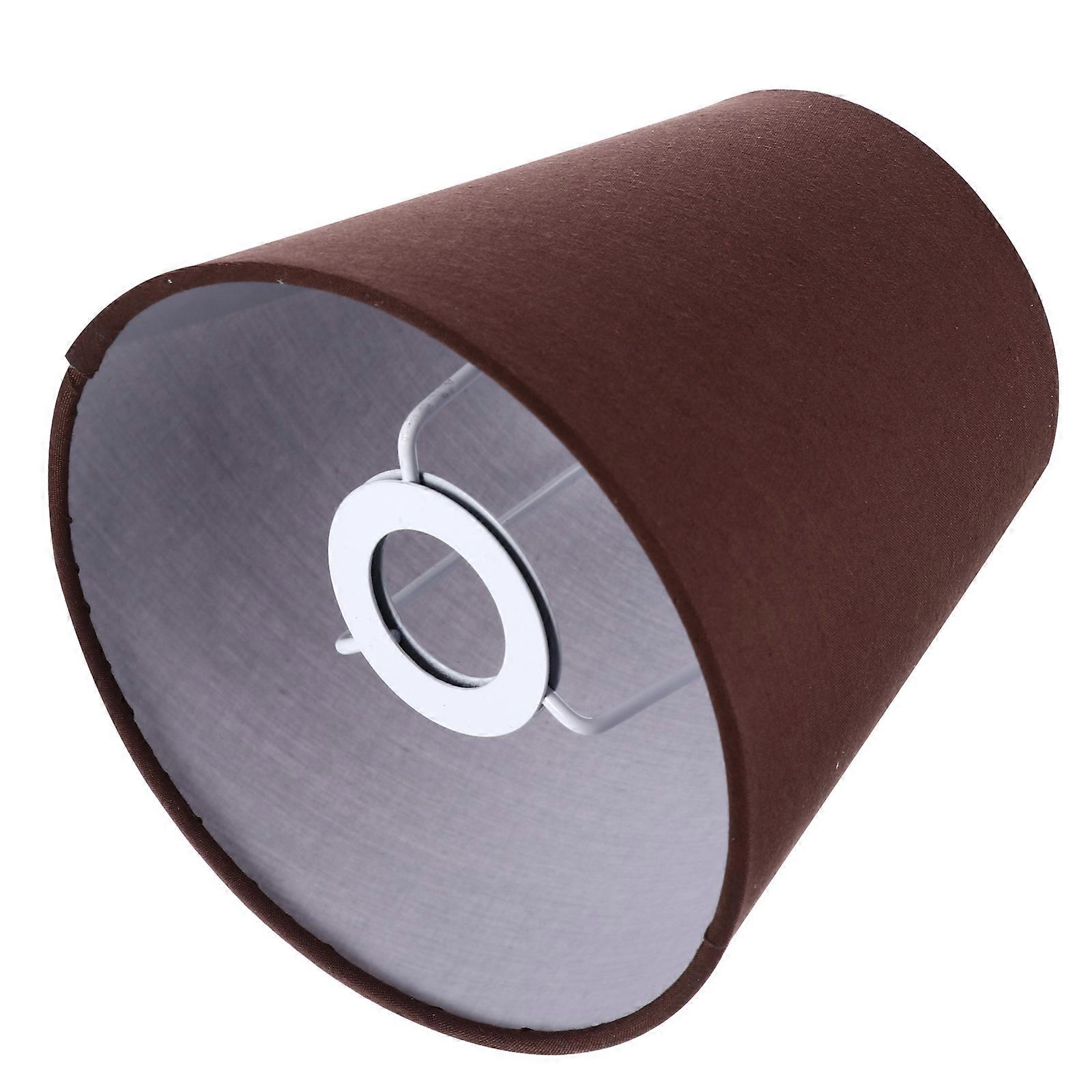 Brown Cloth Lampshade Cover for Table Lamp Soft Light Filter for Home, Office, Bedroom Easy Installation Shade