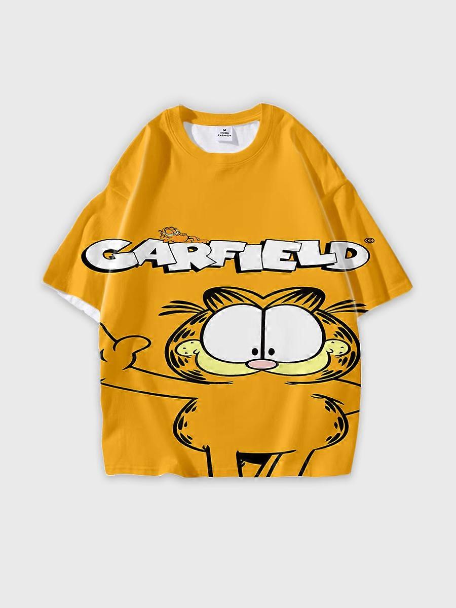 T-shirt round neck Cartoon Pattern loose short sleeve H05