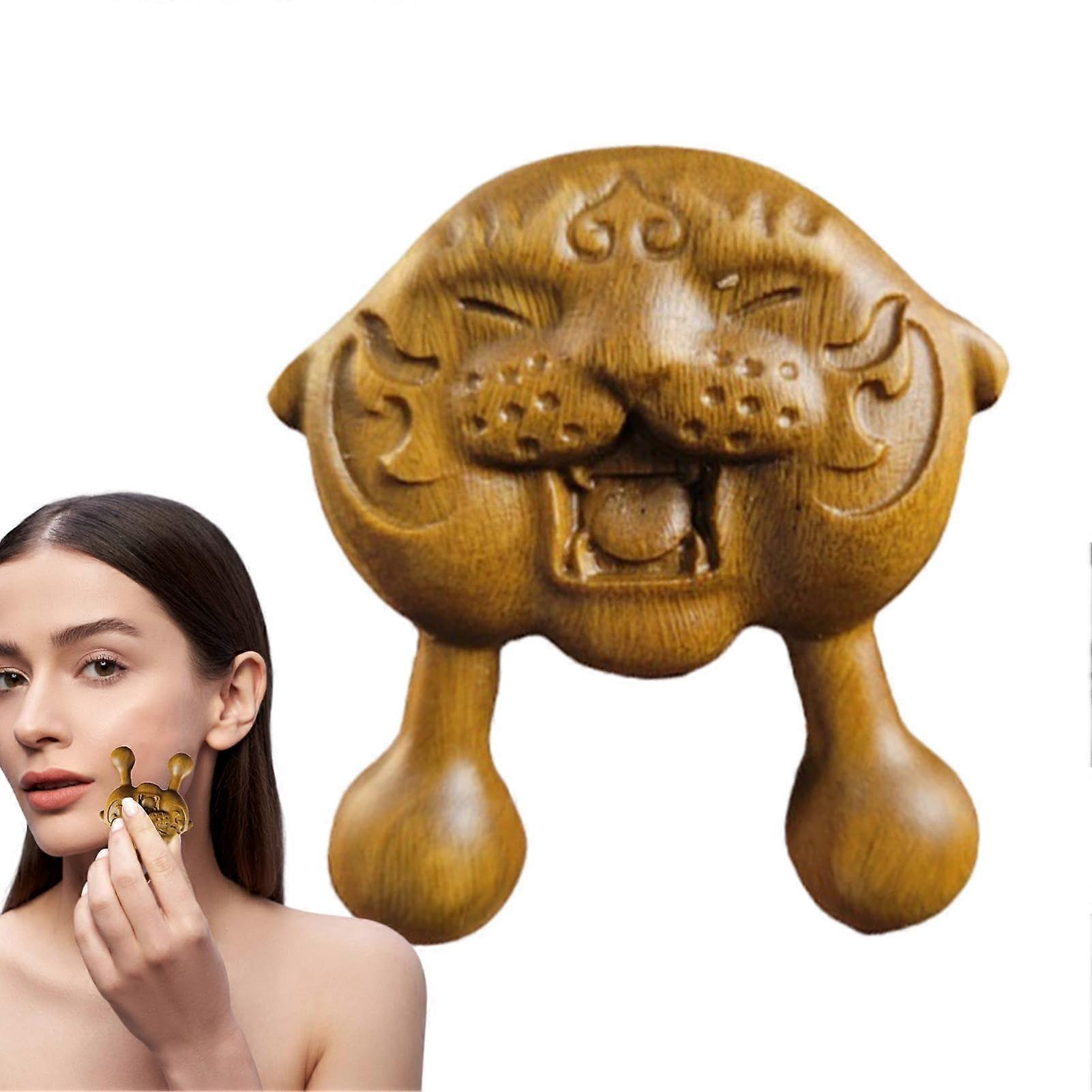 Face Massager Wooden Nose Scraper Eye Acupoint Stick for Facial Relaxation and Circulation