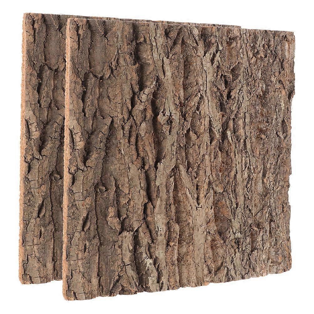 Natural Cork Bark Background for Terrarium and Aquarium Real Tree Bark for Reptile Climbing 2pcs