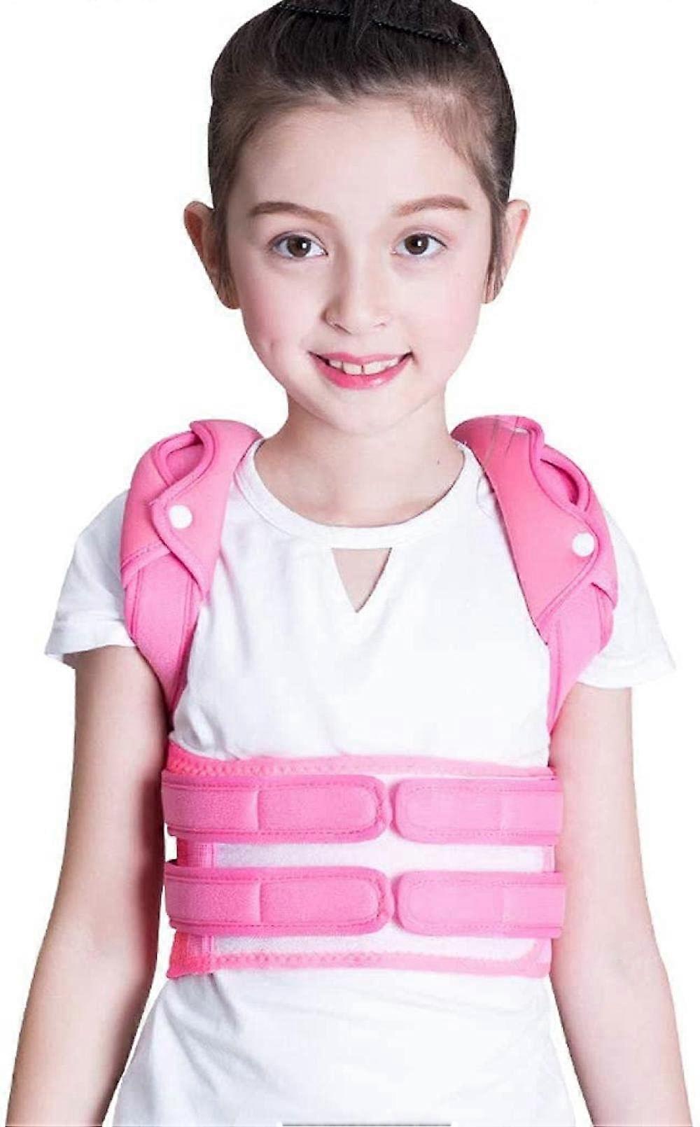 Posture Corrector Adjustable Back Support Belt for Kyphosis, Slouching, and Humpback - Pink Small Orthopaedic Design