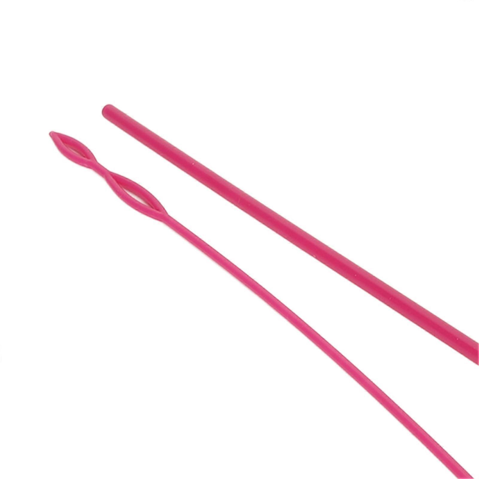 10pcs Plastic Flexible Drawstring Threaders DIY Easy Threader Drawstring Replacement Tool Threader Tools for String Rose Red