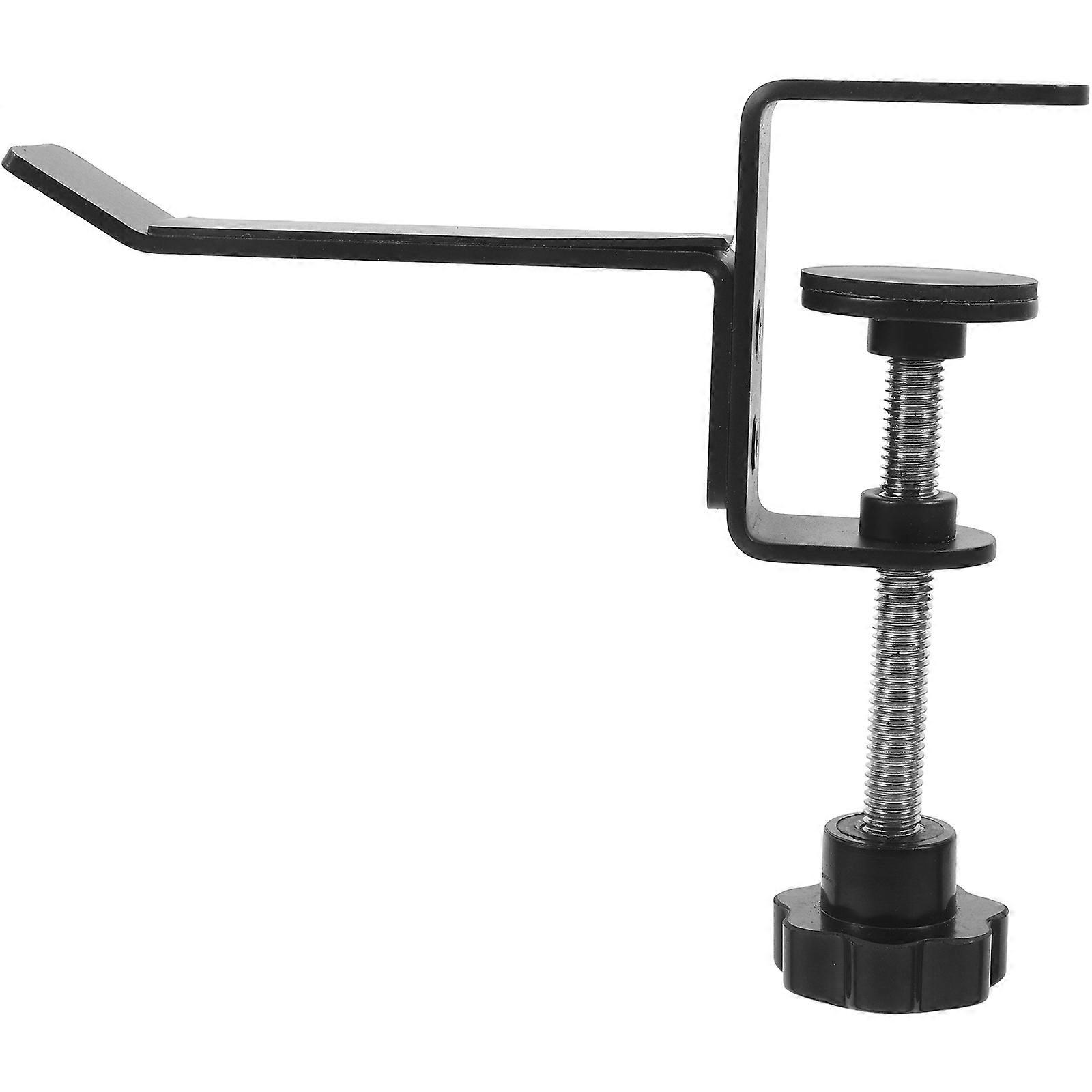 Adjustable Screw Clip Headset Shelf Rack Space-saving Storage Work Compatible Headphones Iron 1Set