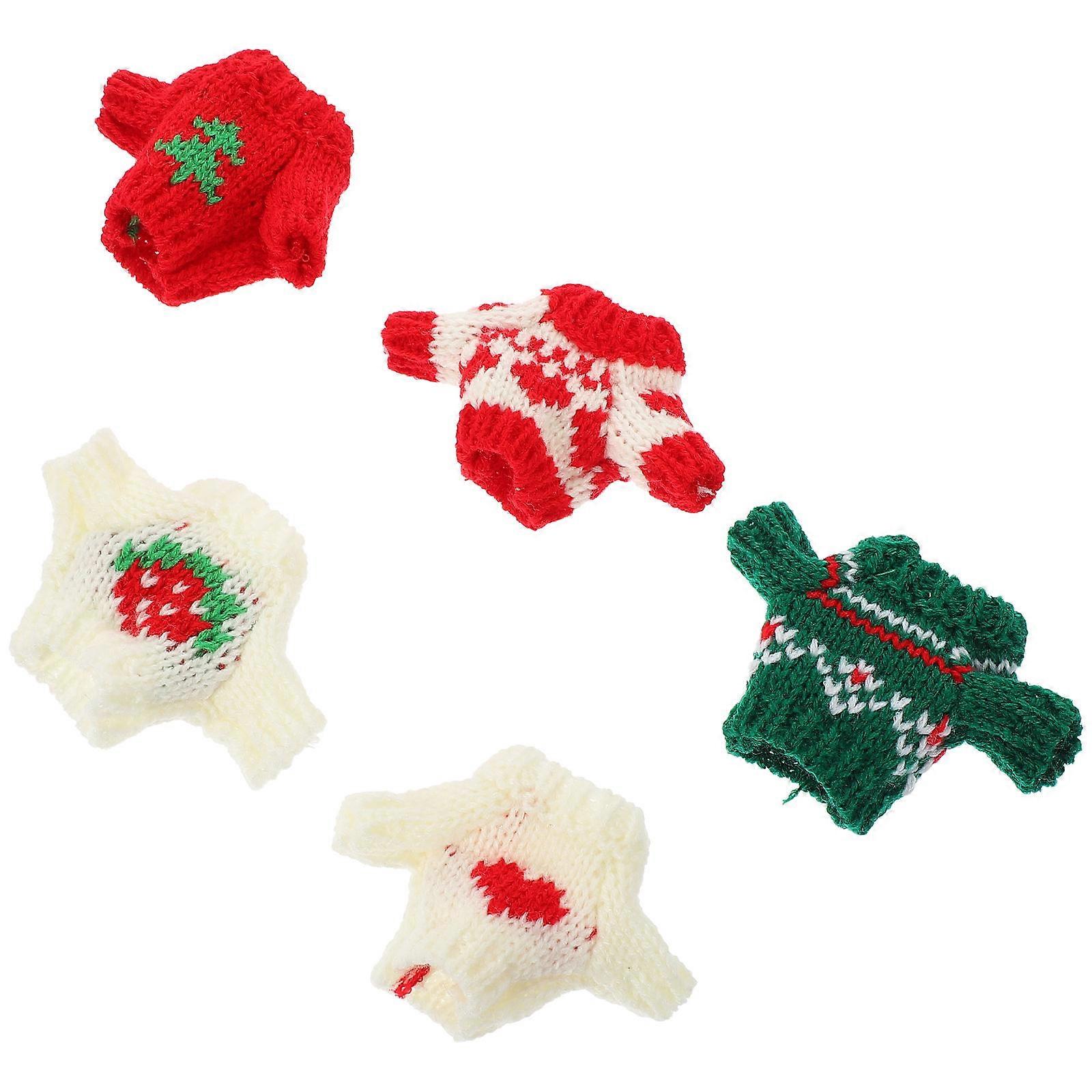 Decorative Doll Sweaters 5 Pcs Assorted Color Winter Outfits For Teens Stylish Chic Design And Replaceable