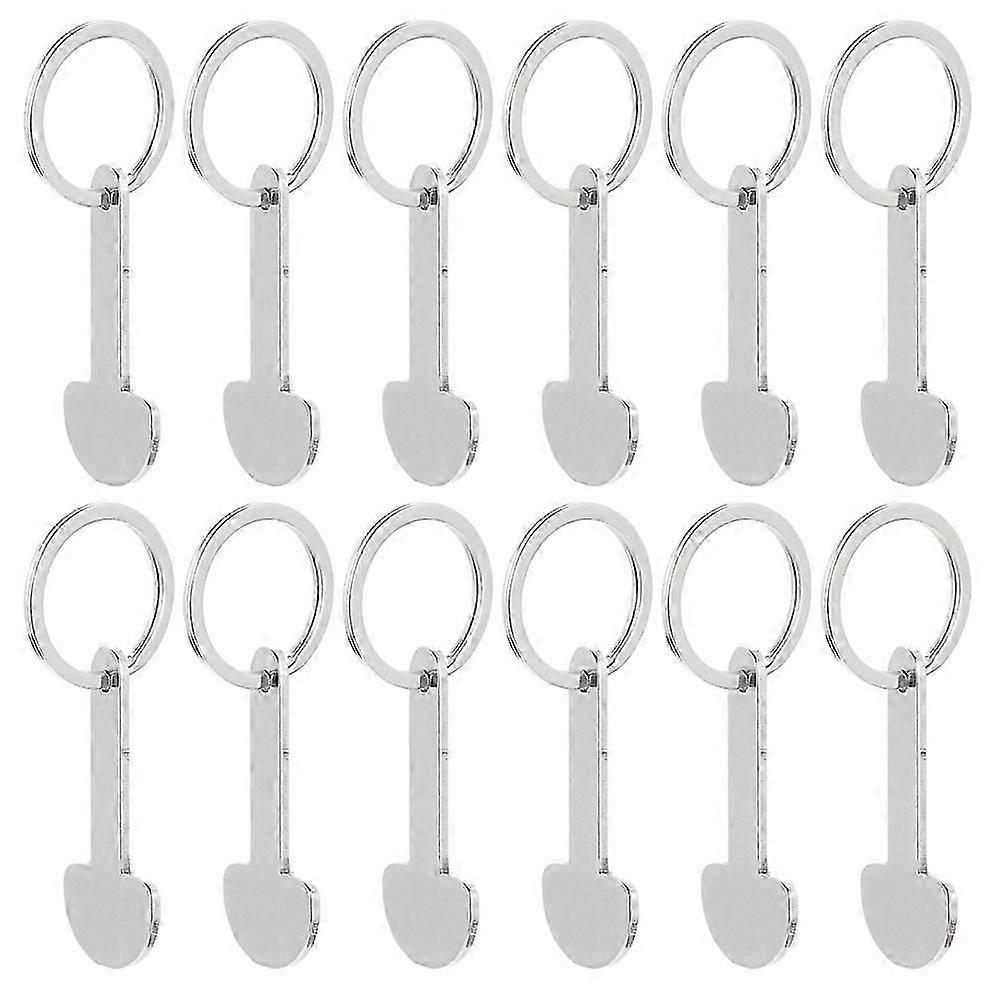 12pcs Zinc Alloy Trolley Tokens Shopping Cart Trolley Tokens Hanging Small Trolley Tokens
