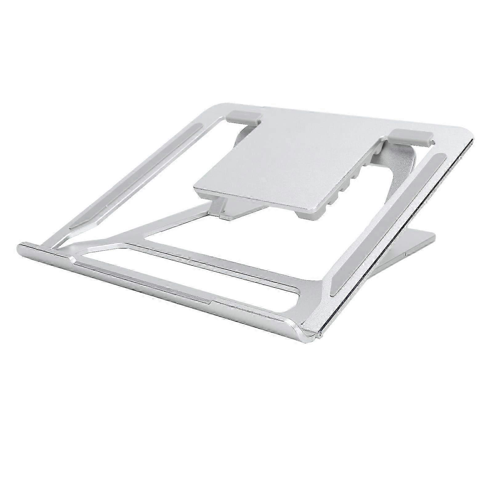 Foldable Aluminum Alloy Laptop Stand in Silver - Portable Adjustable Stand for 11-17 Inch Laptops - Lightweight & Space-Saving Design