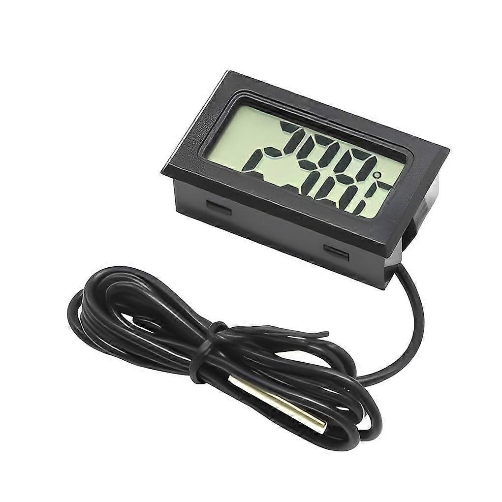 LCD Probe Fridge Thermometer Compact Handheld With Probe For Refrigerator, Aquarium, Bar - Quick Accurate Readings