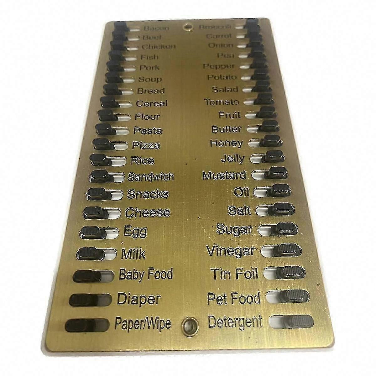 Reusable Metal Grocery Shopping List Board - Magnetic Memo Reminder for Kitchen