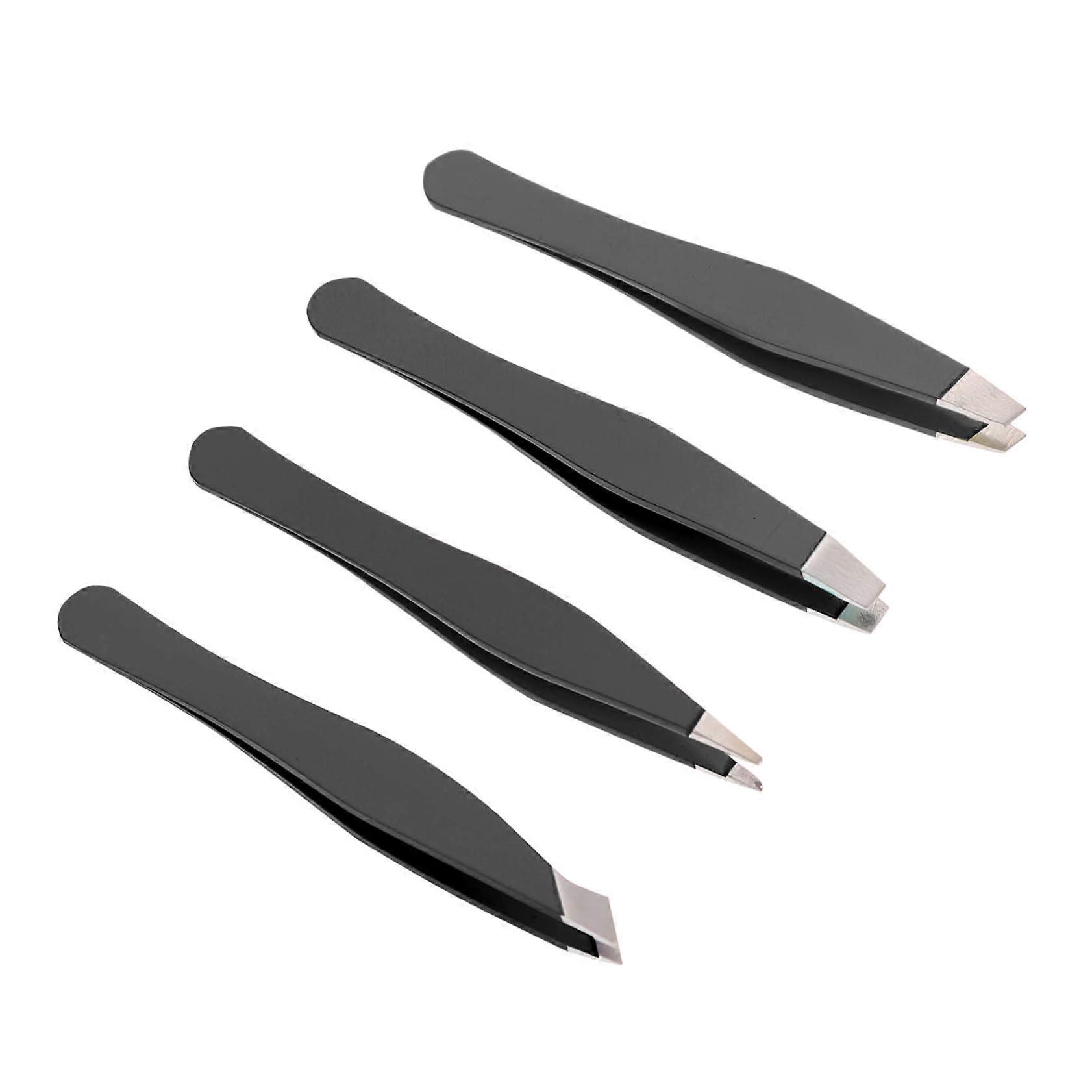 4 pieces eyebrow tweezers from ergonomic epilation clips for eyebrow care unisex for daily use and makeup
