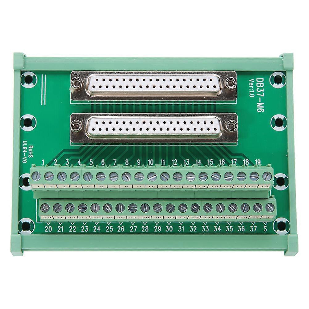 DB37-M6 Double Female Head DIN Rail Mount Interface Module Terminal Block Board Connector