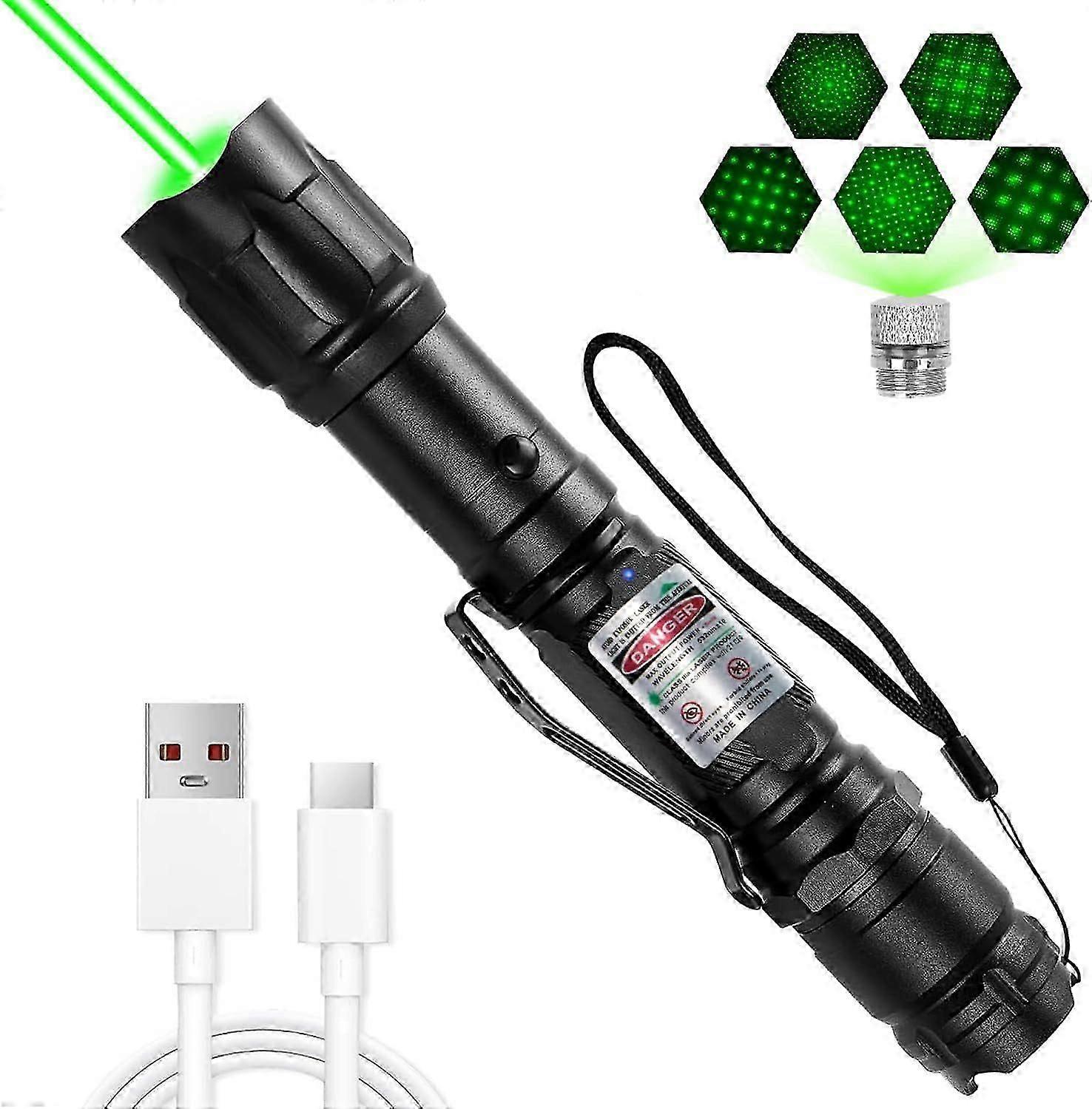 2025 Newest Long Distance Green Laser Pointer, High Power - Flashlight with Laser Pointer