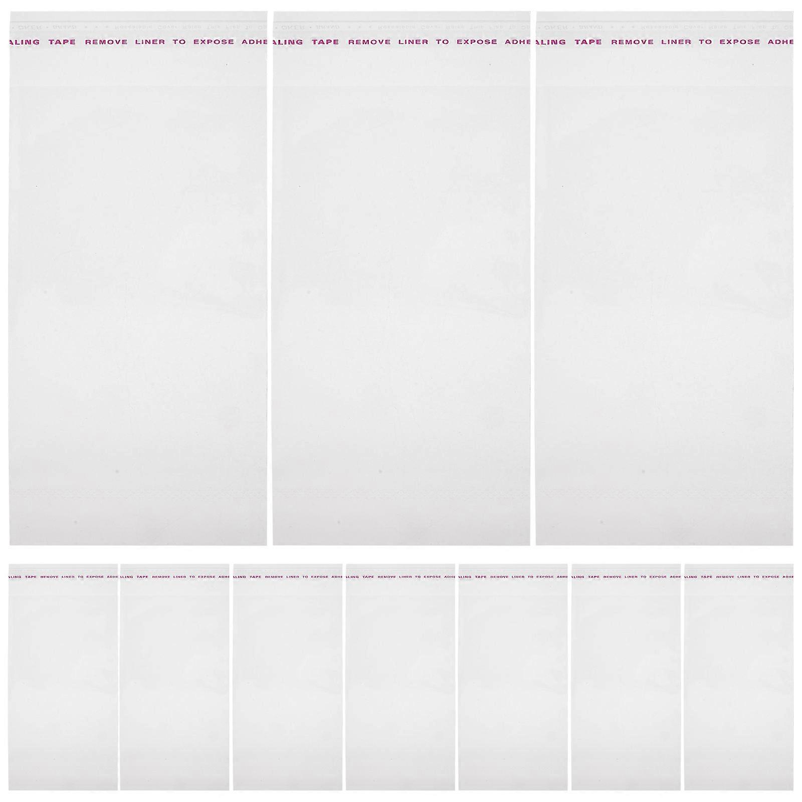 200Pcs Clear Storage Bags For Everyday Use Storage And Packing Rectangular Self-Adhesive Transparent Material