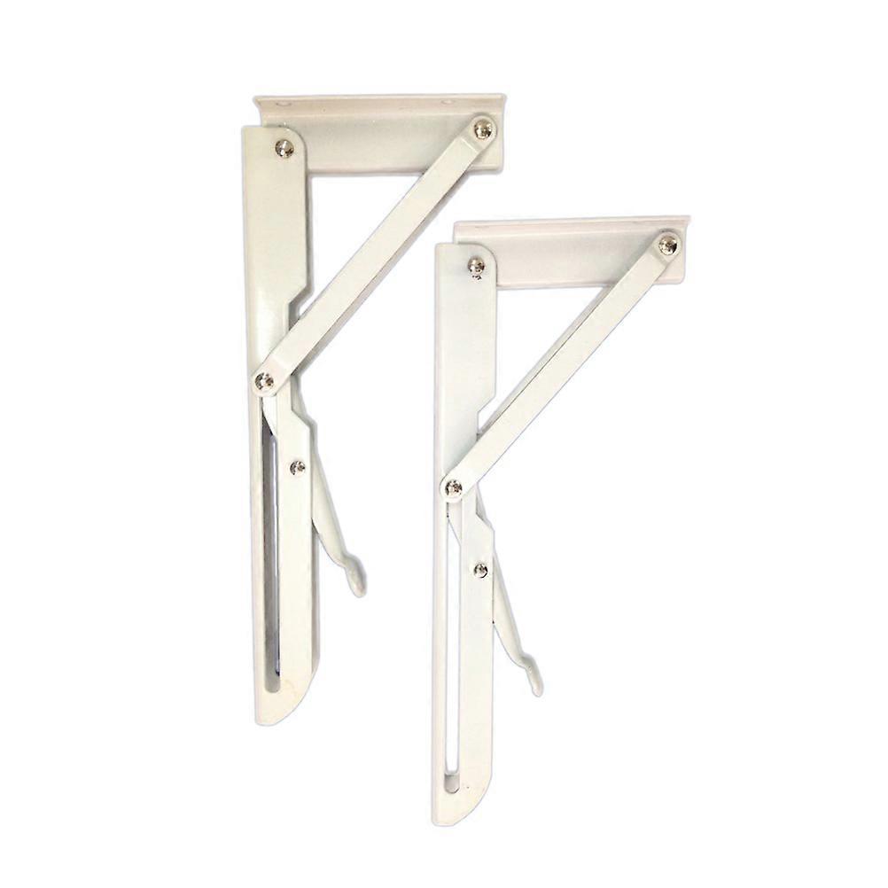 2pcs Stainless Steel Triangle Bracket Folding Support Shelf Load Bearing Partition Wall Plate Bracket 10 Inch