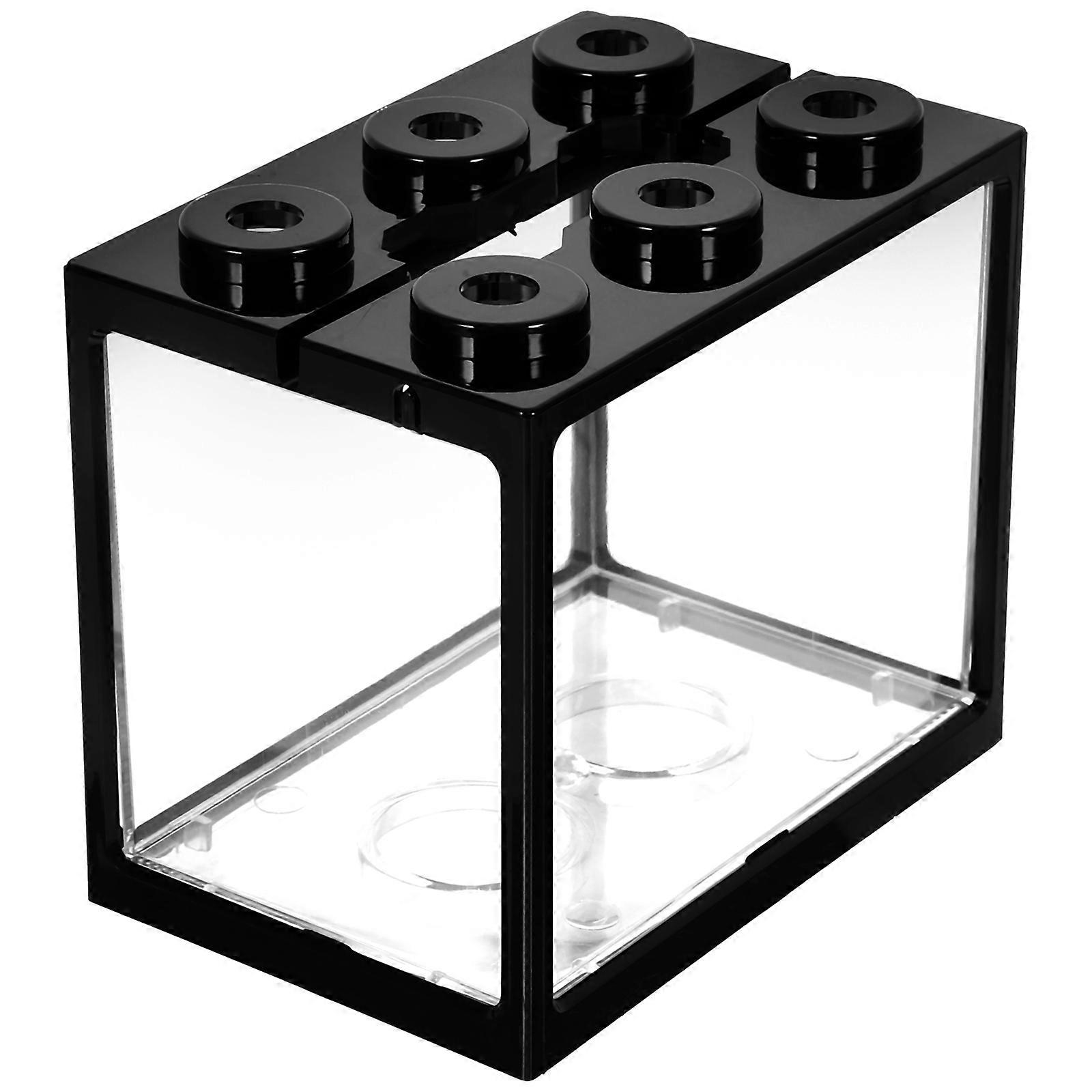 Square Acrylic Fish Tank Ideal For Desktop Use Offering Detachable Design And Effective Water Change Functionality 1Pcs