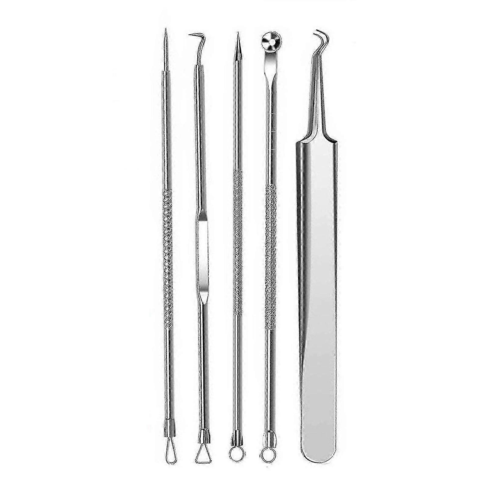 Blackhead Extractor Tool Blackhead Remover Acne Tweezers Box Set 5 Pcs