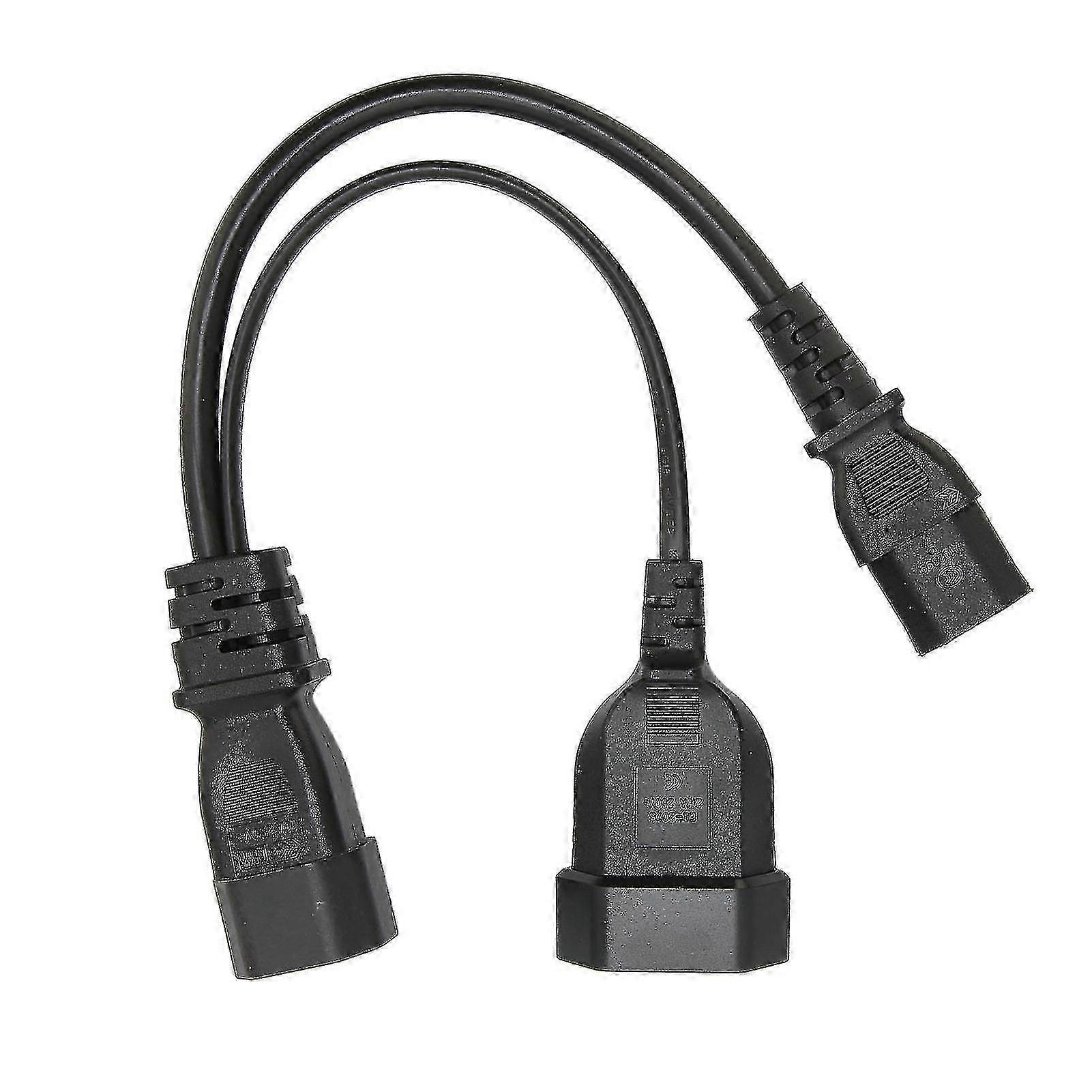 2025 IEC320 C14 to IEC320 C13 and EU Power Cord Professional Y Splitter Power Plug Cord 12.6in 10A 250V