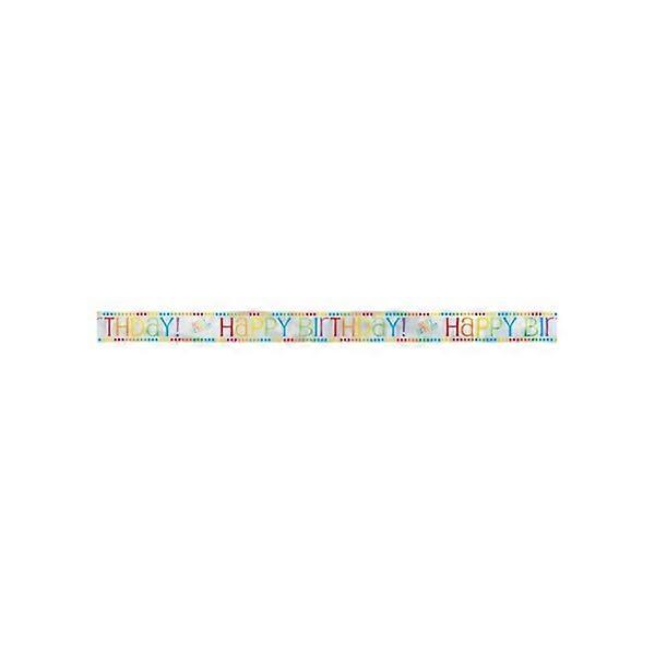Unique Party Foil Rainbow Happy Birthday Banner