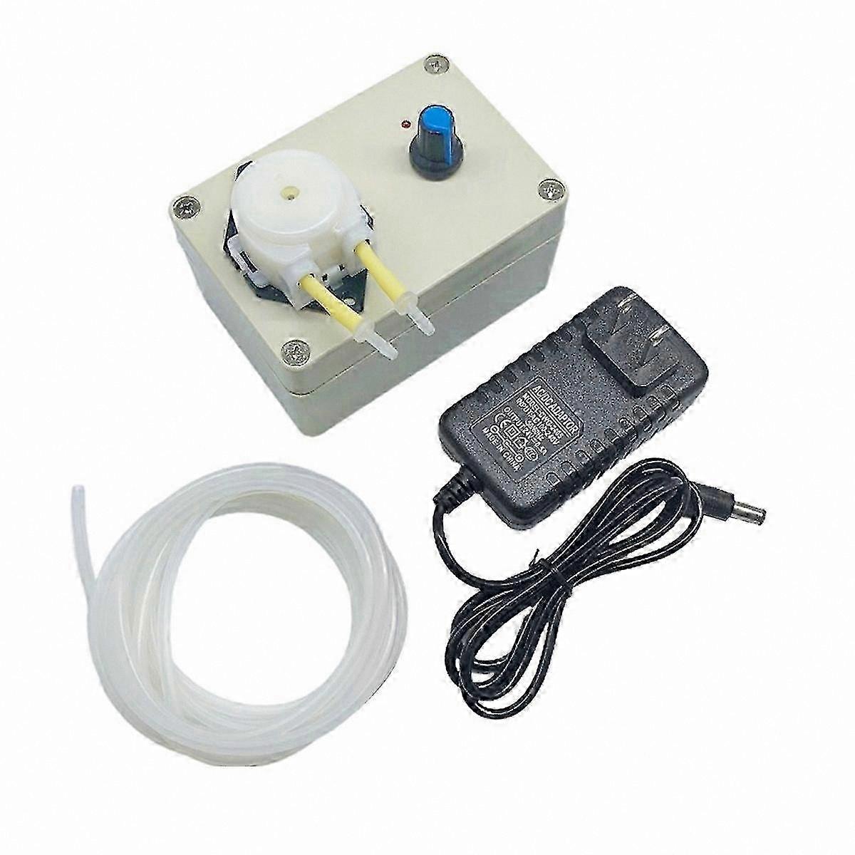 Adjustable Speed Peristaltic Pump with US Plug, 12V/24V Voltage Compatibility for Precise Titration and Metering Applications