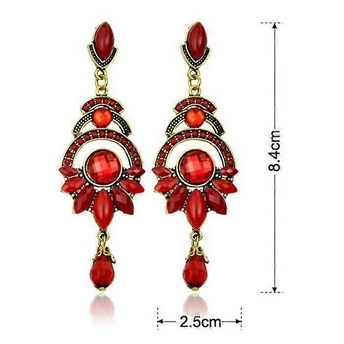 Fancy Earrings E019580 Red