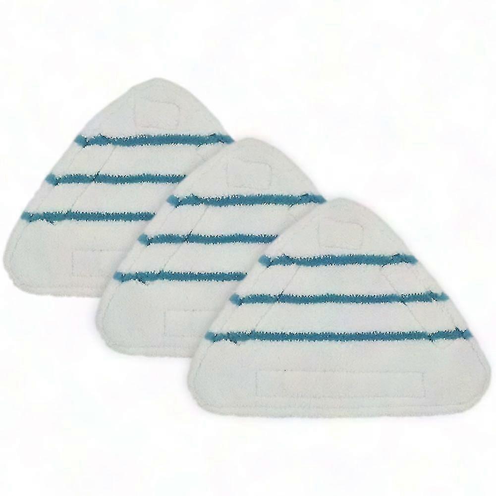 3pcs Washable Microfiber Steam Mop Pads - Triangle Replacement Heads for Floor Cleaning