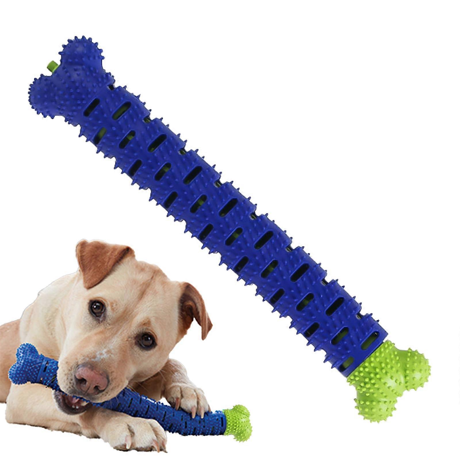 Dog Chew Toy for Aggressive Chewers Indestructible Teeth Cleaning Stick with Squeaker for Puppies