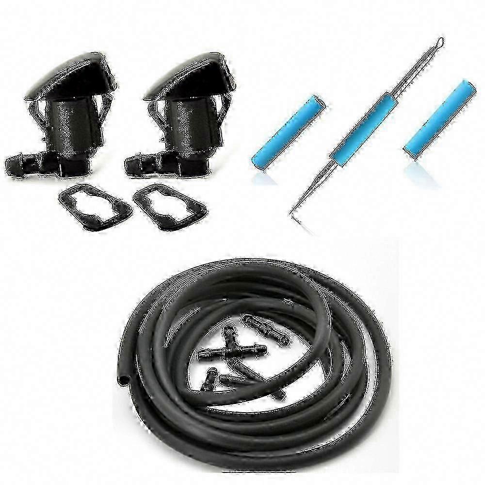 2x Windshield Wiper Washer Nozzles for 2005-2016 Compatible Models