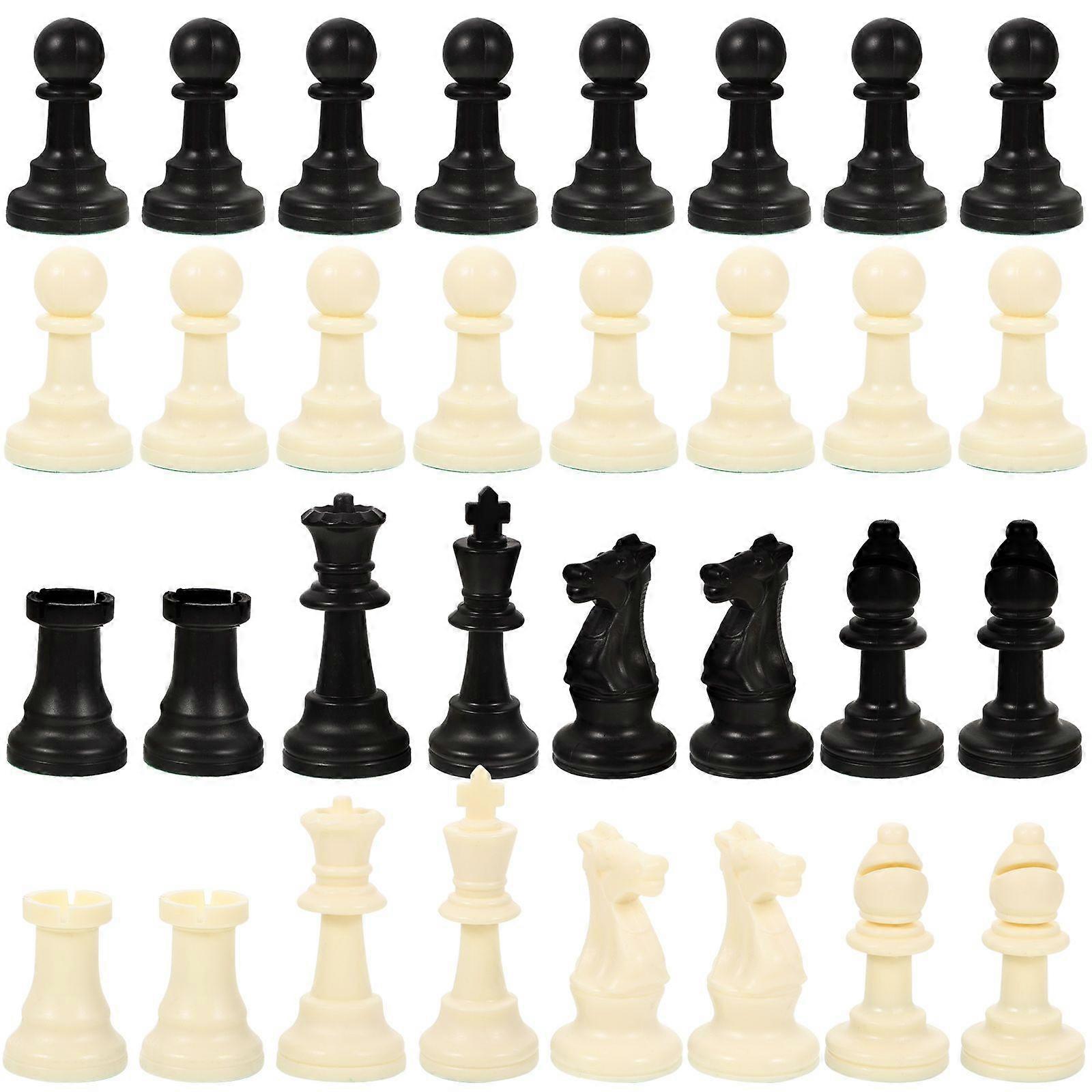 1 Set Replacement Missing Chess Pieces Plastic International Chess Pieces