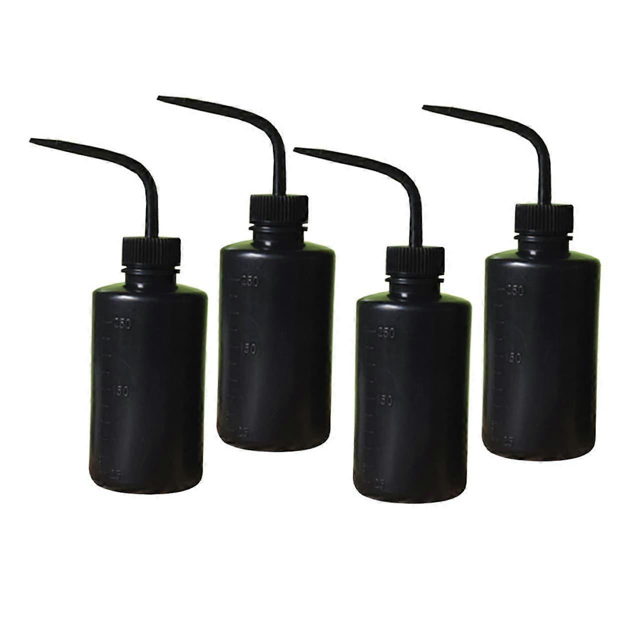 250ml Plastic Squeeze Bottle Set for Eyelash Extensions, Rinse Bottle, Jam Dispenser, 17.50x6.20x6.20CM, Black