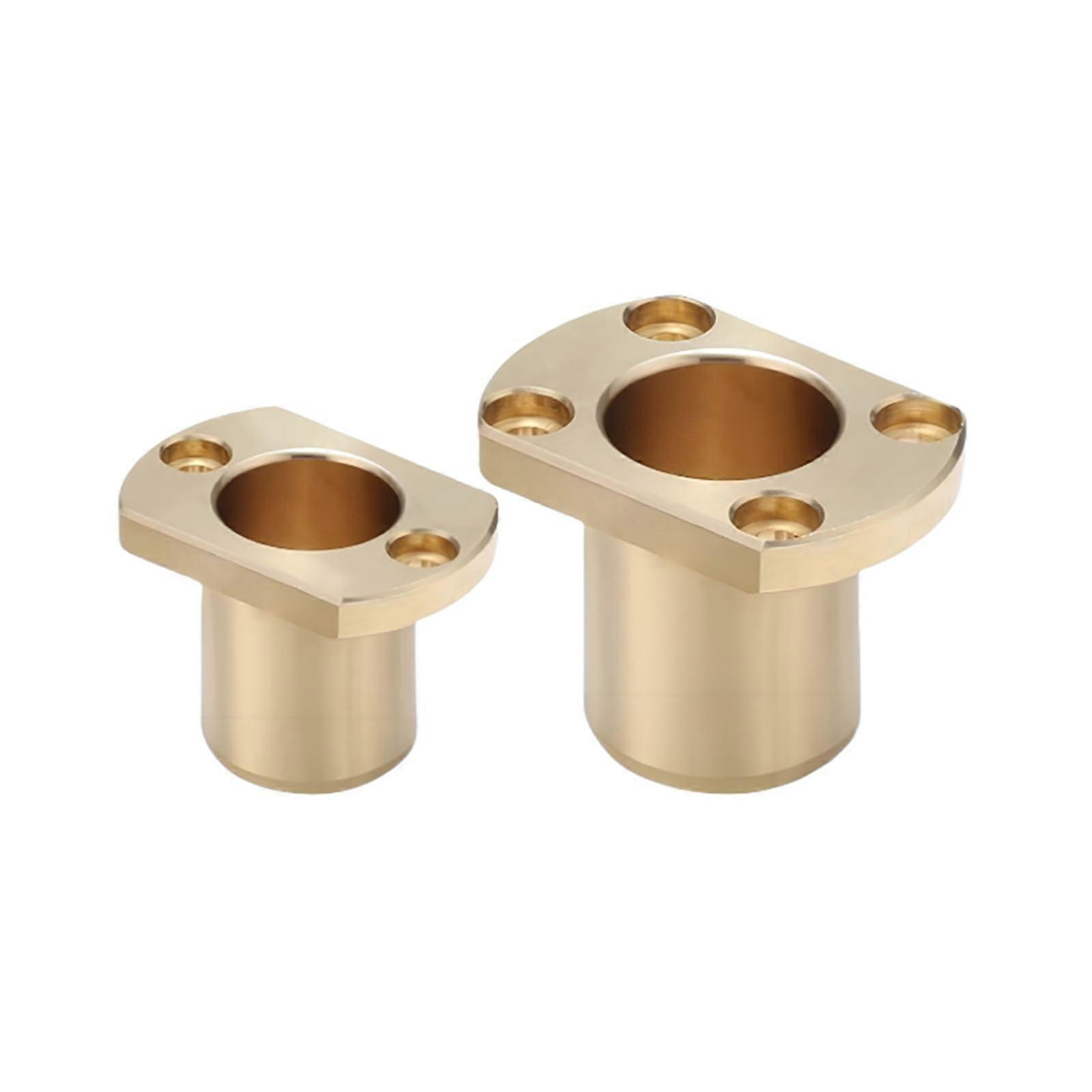 12mm Self-Lubricating Brass Bearing Bushing with Rectangular Flange, 18mm Outer Diameter, 15-40mm Length