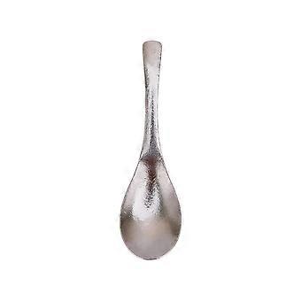 Portable Metal Soup Spoon Outdoors Cooking Tool Heat Resistant Corrosions Proof Easy Storage Camping Kitchen Tool  Titanium silver S