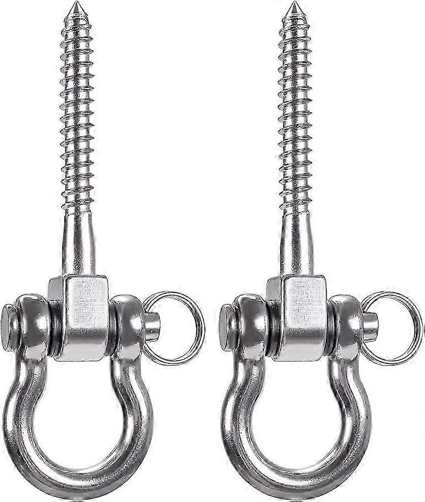 2 Pieces 400KG Capacity 304 Stainless Steel Ceiling Hook, Suspension Trainer Suspension Kit for Hanging Chair, Hanging Lamp, Hammock, Punching Bag, S