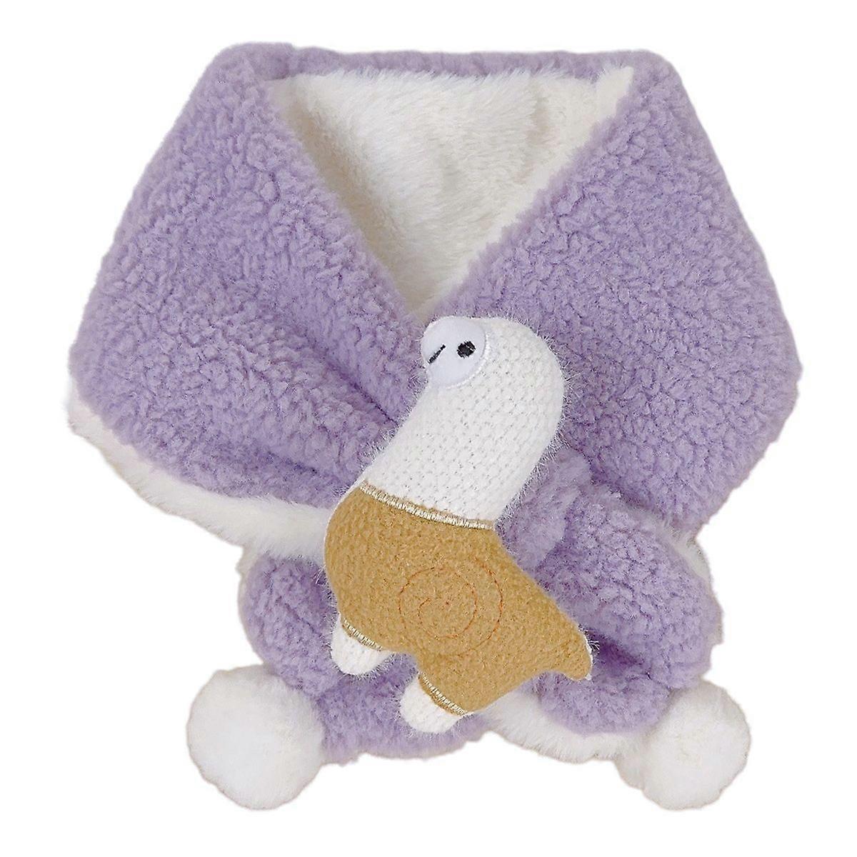 Cute and warm winter scarf for kids, plush cross wrap shawl, soft and perfect for cold days.