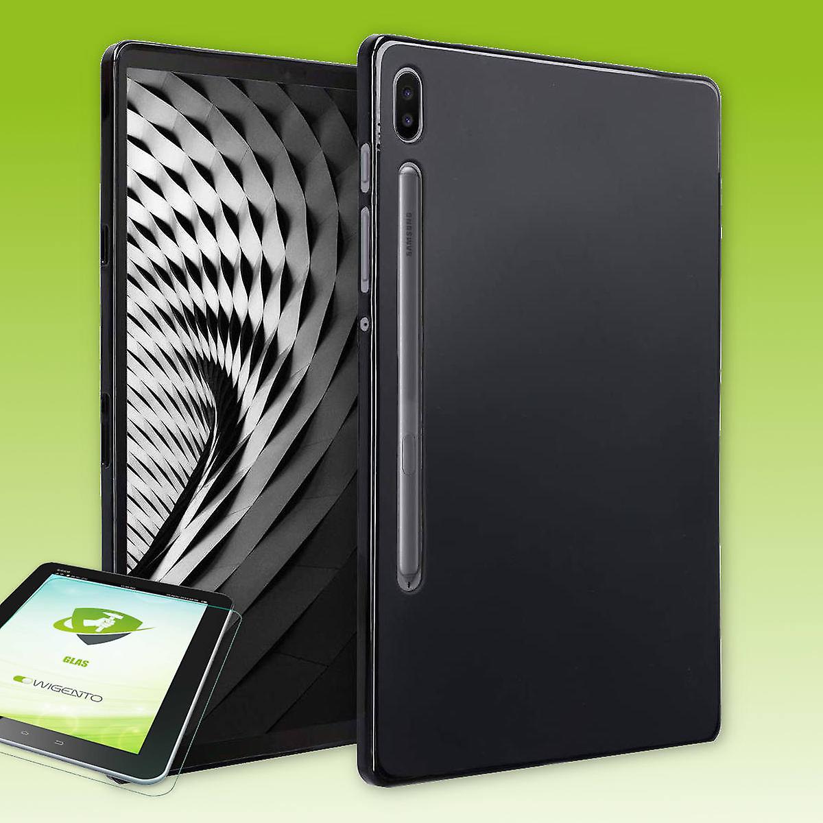 For Samsung Galaxy Tab S10 / S9 S8 Ultra Silicone Case + H9 Tempered Glass